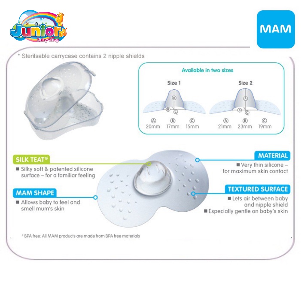 MAM Nipple Shield Pelindung Puting Ibu Menyusui