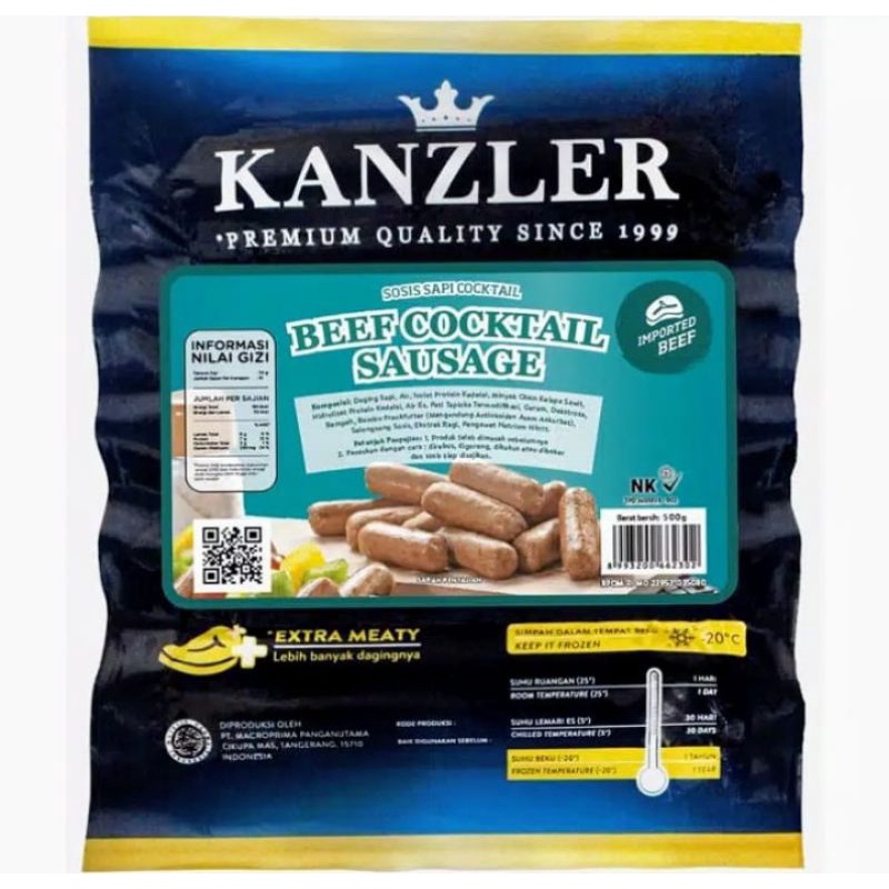 

Kanzler beef cocktail sausage / sosis sapi 250gr