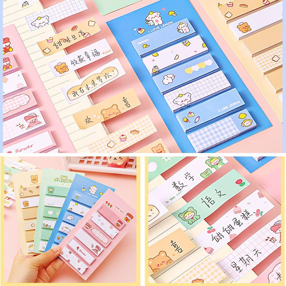 Augustina 120Pcs Kertas Memo Pad Motif Kartun Lucu Untuk Stationery Sekolah