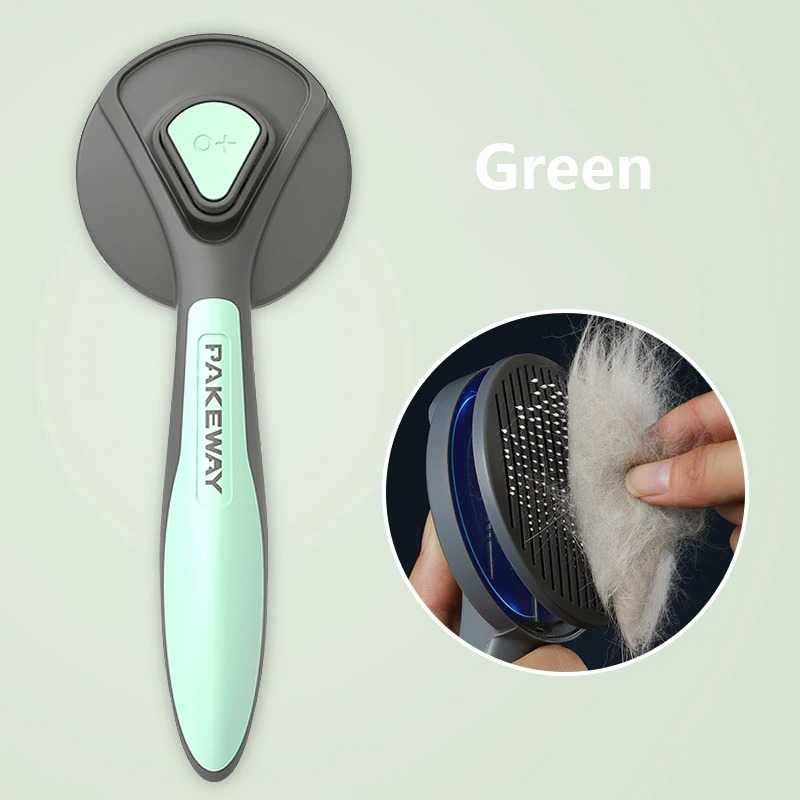 Sisir Bulu Anjing Kucing Anabul Otomatis PAKEWAY Grooming Brush Hair Removal Comb Slicker Brush