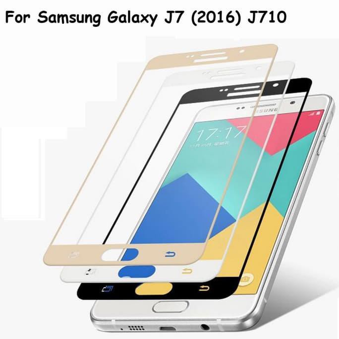 NEW TEMPERED GLASS FULL 3D SAMSUNG J7 2016 J710 ANTI GORES CURVED WARNA - HITAM MILENIA