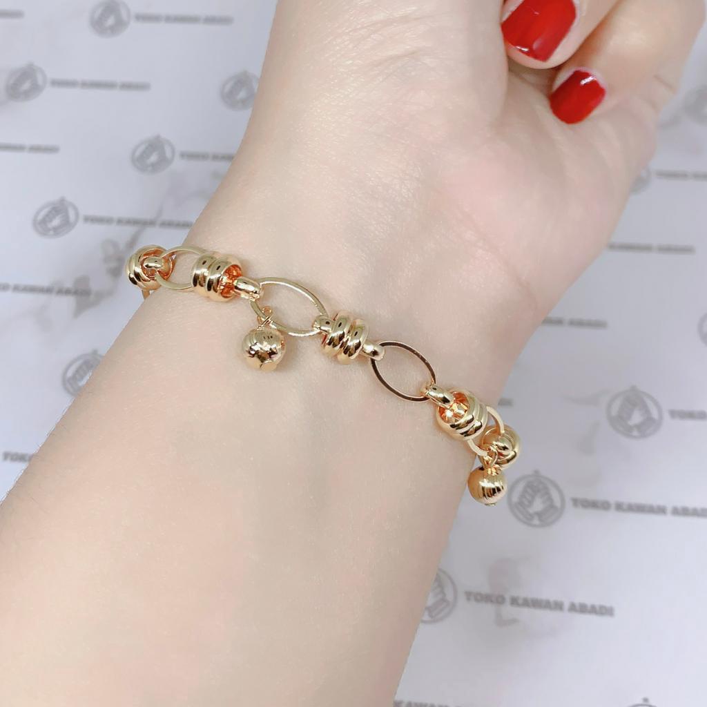 Xuping Gold Gelang Tangan Model Rantai Bangle Perhiasan Wanita *37