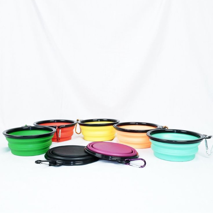 Mangkok Lipat Outdoor Silicone Portabel Camping