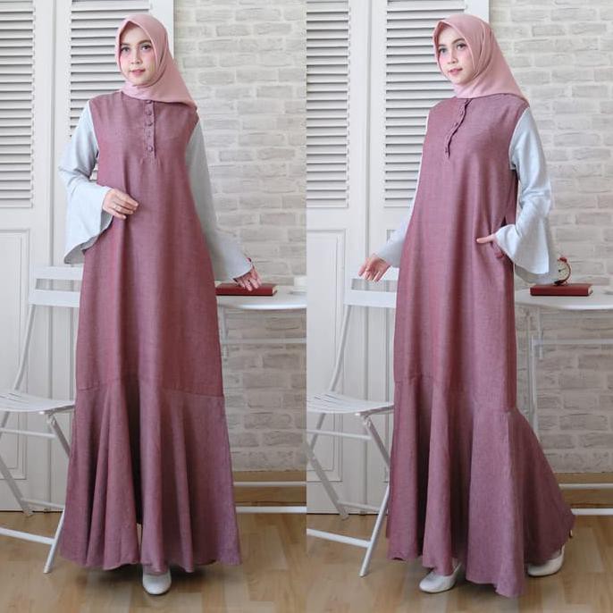 Baju Busana Muslim Wanita Gamis Syari Pesta Menyusui Kamilah Terbaru