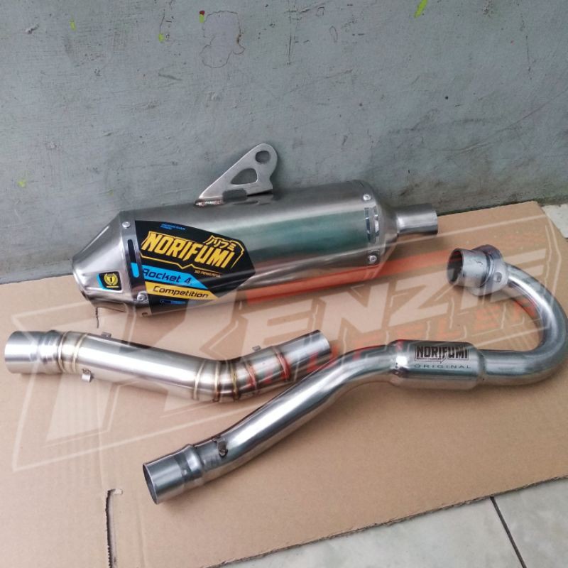 KNALPOT NORIFUMI ROCKET 4 KOMPETISI MOTOR CRF 150L/KLX 150/WR 155/DTRACKER 150/KLX TIGER/KLX MP-2