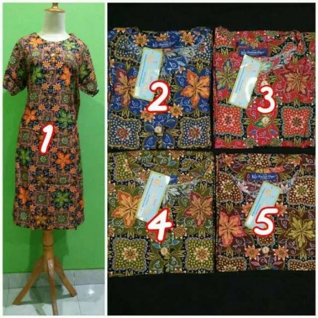 Daster Batik,Lengan Pendek,Kencana Ungu Asli Label Biru K2,08,04,3L,Simanis,19( tangan 3/4)