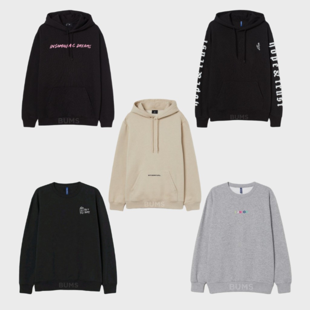H&M Text-Print Motif Printed Regular Fit Hoodie & Sweatshirt Original - Crewneck / Sweater / Pullove