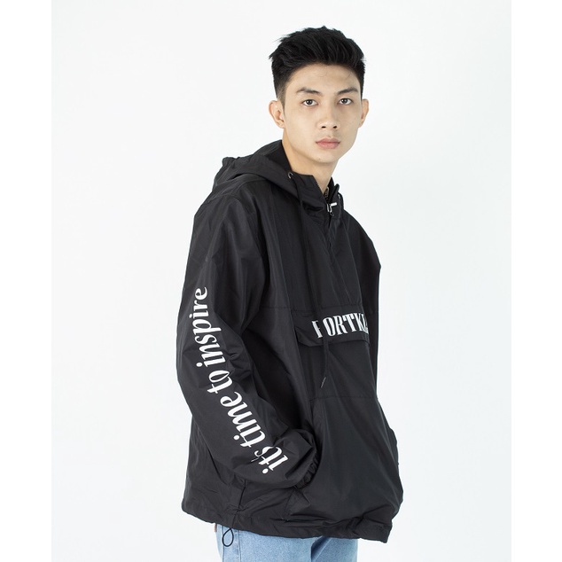 FORTGLASS Jaket Pullover Time Jaket pria Lengan Panjang Water Proff