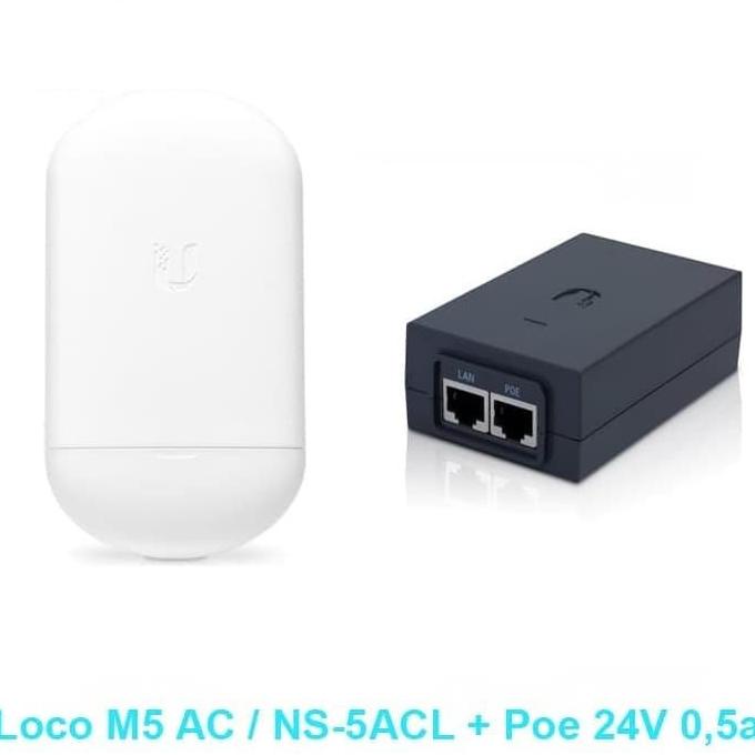Loco M5 Ac Ns-5Acl + Ubnt Poe 24V 0,5A