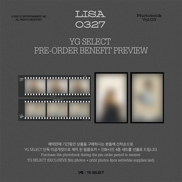 LISA - Photobook 0327 Vol.03 (YG select / weverse)