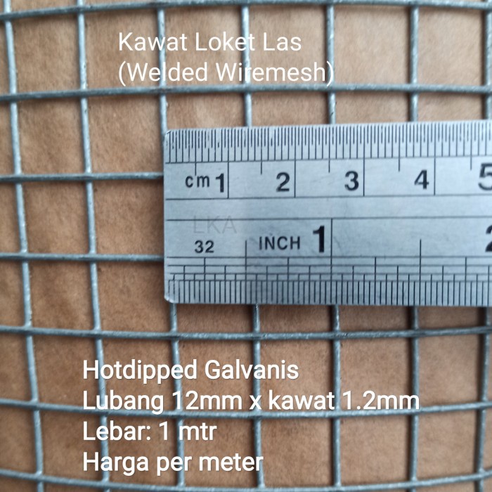 Kawat Loket Las Galvanis Lubang 12mm x kawat 1.2mm