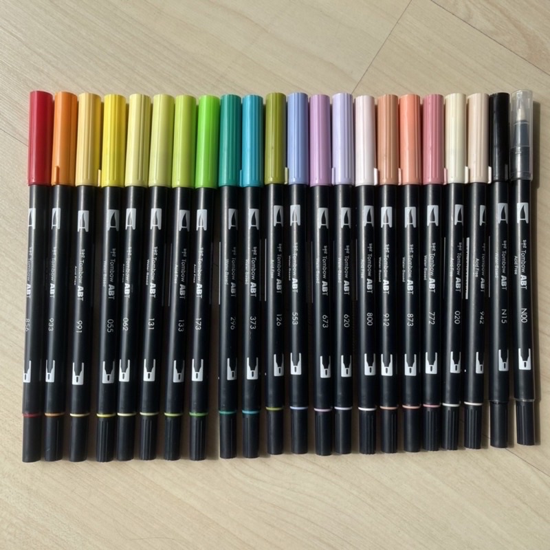 tombow ABT dual brush pen marker spidol dual brush pen tombow original preloved tombow brush pen pre