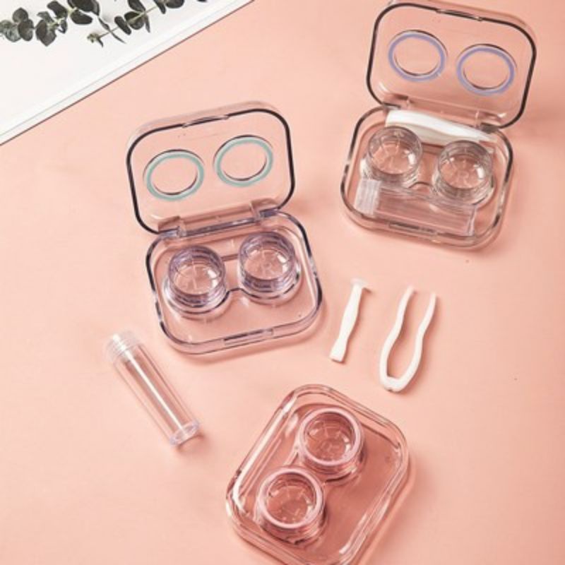 Kotak Softlens Transparan Premium / Travel Kit Tempat Kotak Transparant Soflens / Case travelkit