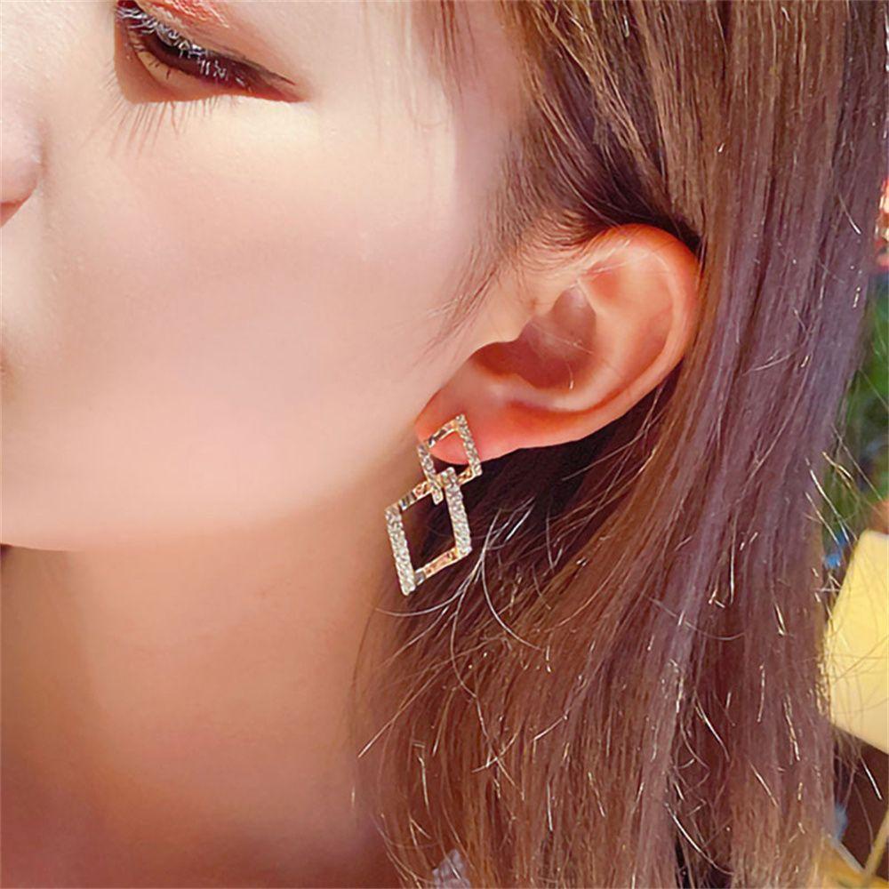 Lily Round Drop Earring Multi-layer Maiden Gold Desain Sederhana Aksesoris Telinga S925 Perak Jarum Alloy