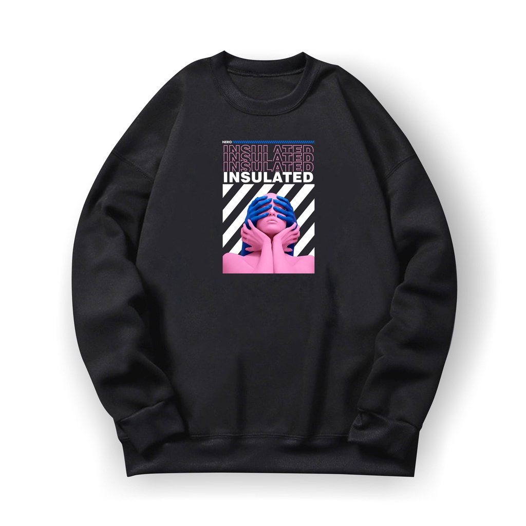 Art work Insuladet Crewneck || INSULATED Basic Sweater  Sz M - XL ( Pria &amp; Wanita )