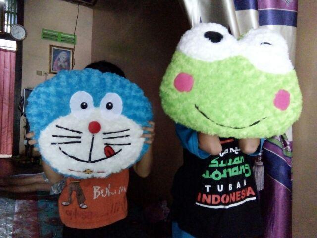 Bantal Kepala Keropy Lucu Bulu Mawar