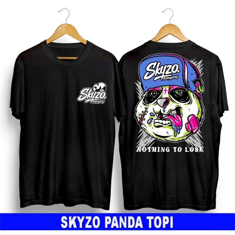 t-shirt baju distro original terbaru kaos skyzo panda topi babygang/kaos original skyzo babygang/kao
