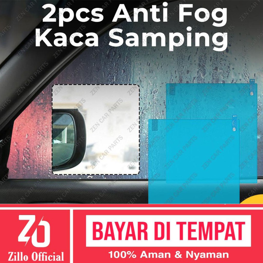 ZILLO Anti Fog Spion Mobil Oval Waterproof Anti Fog Kaca Mobil Air Gores Anti Blur Kaca Spion Mobil