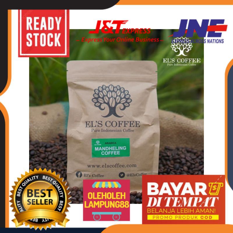 

Els Coffee El's Coffee Lampung Kopi Mandheiling Kopi Arabika Kemasan 500Gr Giling Kasar Medium Halus