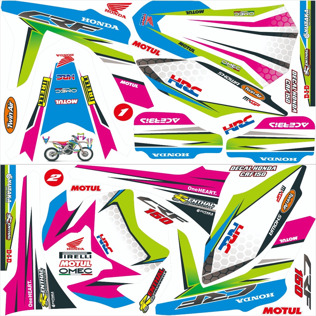 STRIPING DECAL MOTOR HONDA CRF