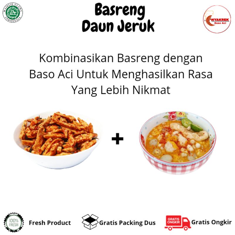 Basreng Daun Jeruk Basreng Pedas Keripik Basreng Cemilan Pedas Snack Camilan Basreng Stik 100 gr-4