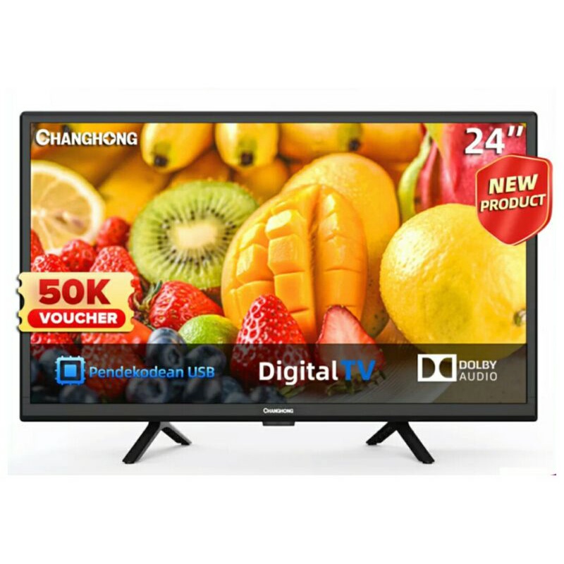 Changhong 24 Inch Digital LED TV (L24G5W) HD TV-HDMI-USB Moive
