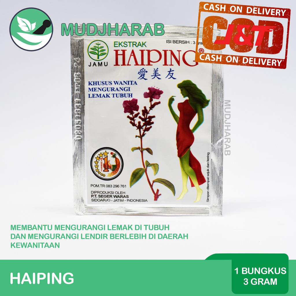 JAMU EKSTRAK HAIPING - SERBUK PELANGSING DAN PELUNTUR LEMAK