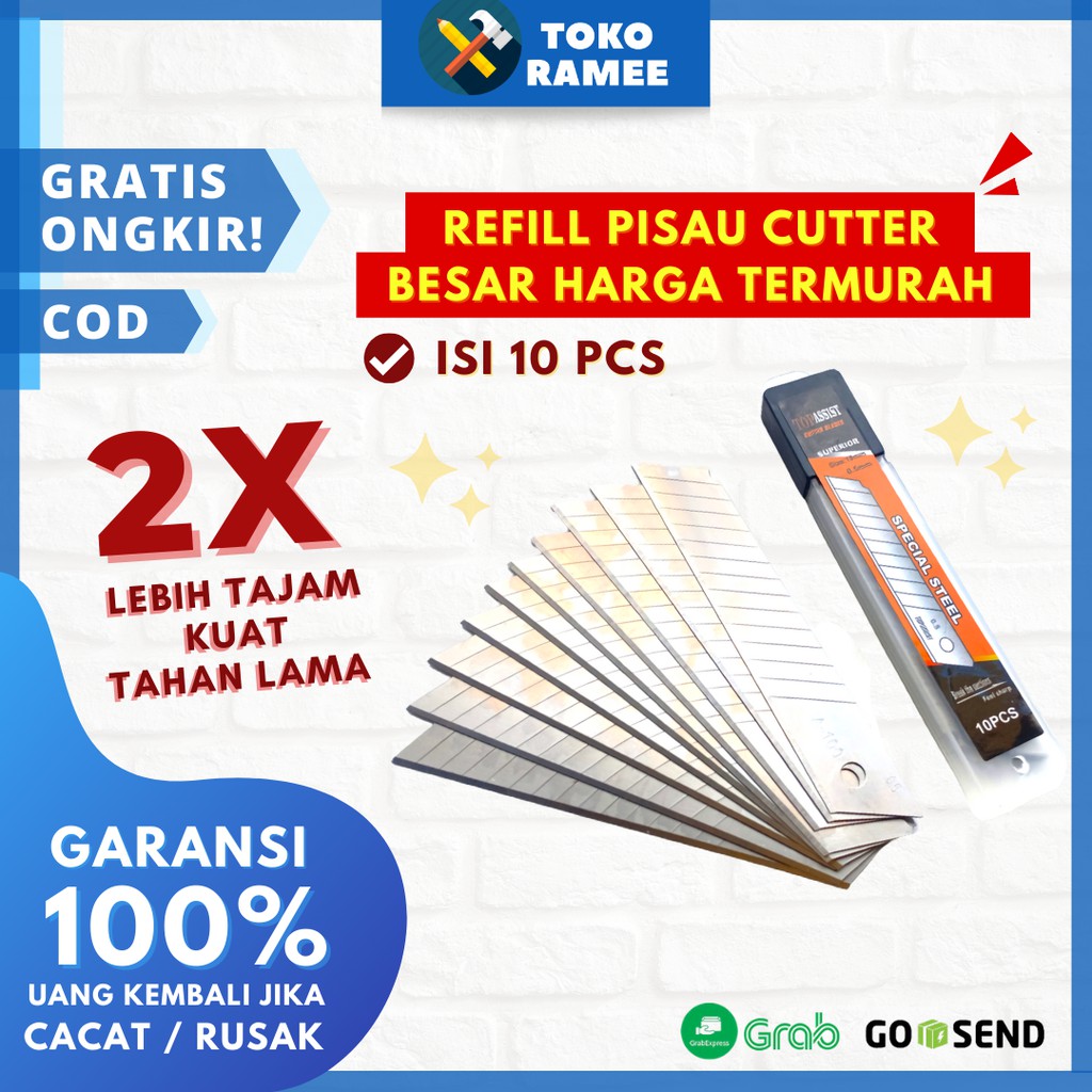 

REFILL ISI ULANG PISAU CUTTER BESAR ISI 10 PCS TOP ASSIST