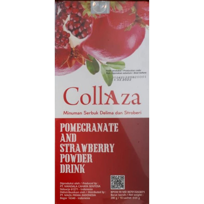 

Collaza minuman Kolagen 6.000 mg / Sachet dengan kandungan Delima & Strawberry