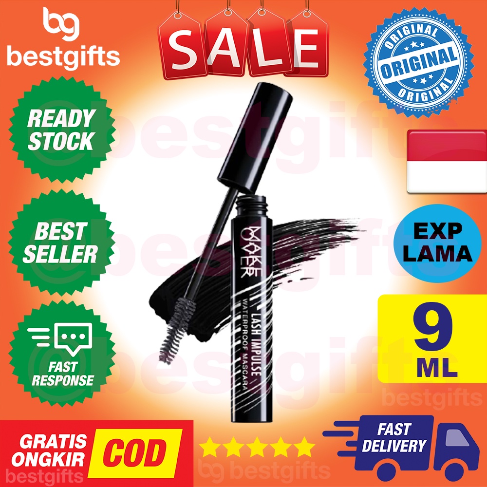 MAKE OVER MAKEOVER LASH IMPULSE WATERPROOF MASCARA MASKARA ANTI AIR BULU MATA LEBAT TEBAL HITAM 9 ML