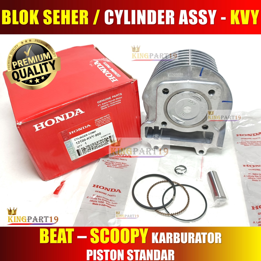 BLOK SEHER BEAT KARBU SCOOPY KARBU BLOK SEHER LENGKAP CYLINDER ASSY BEAT SCOOPY KARBU KVY