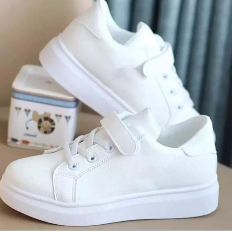 Super deal--Sepatu Sneaker Anak Perempuan Putih Polos