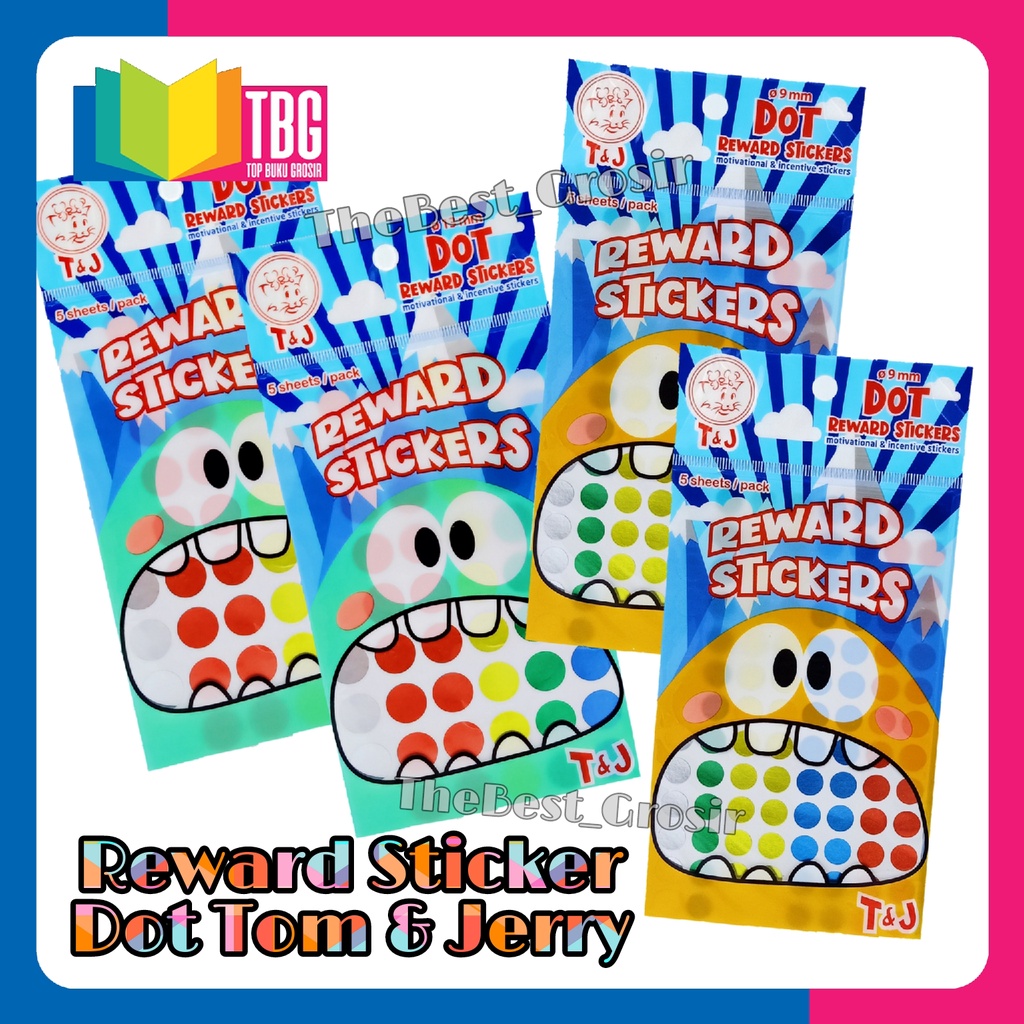 

1 PCS REWARD STICKER DOT TOM&JERRY / LABEL STICKER/ STICKER POLKADOT/ STICKER LOVE/ STICKER STAR