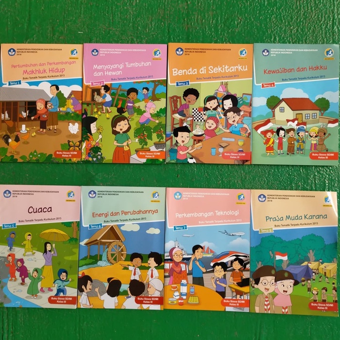 

❤BISA COD❤ PAKET Lengkap Buku Tematik Kelas 3 Tema 1,2,3,4,5,6,7,8 total 8 Buku