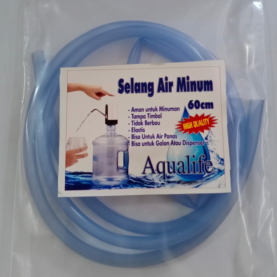 AQUALIFE SELANG POMPA GALON DISPENSER 6MM * 5MM 60CM SELANG AIR PANAS