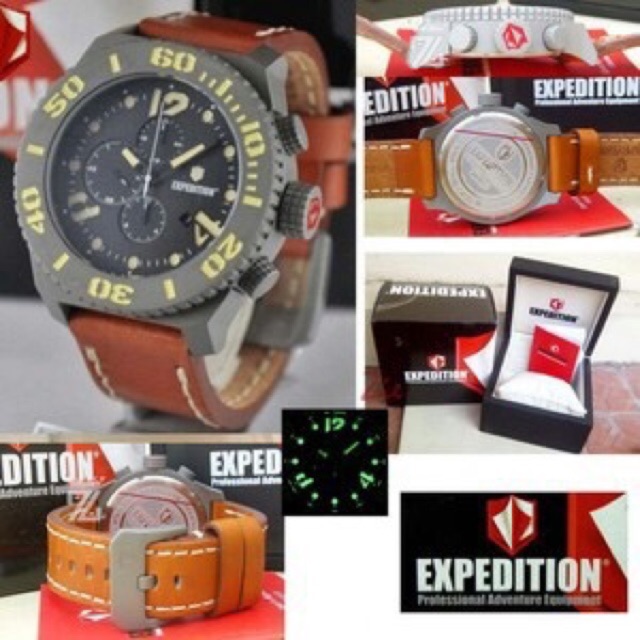 JAM TANGAN PRIA EXPEDITION E6393M BROWN ORIGINAL LIMITED EDITION