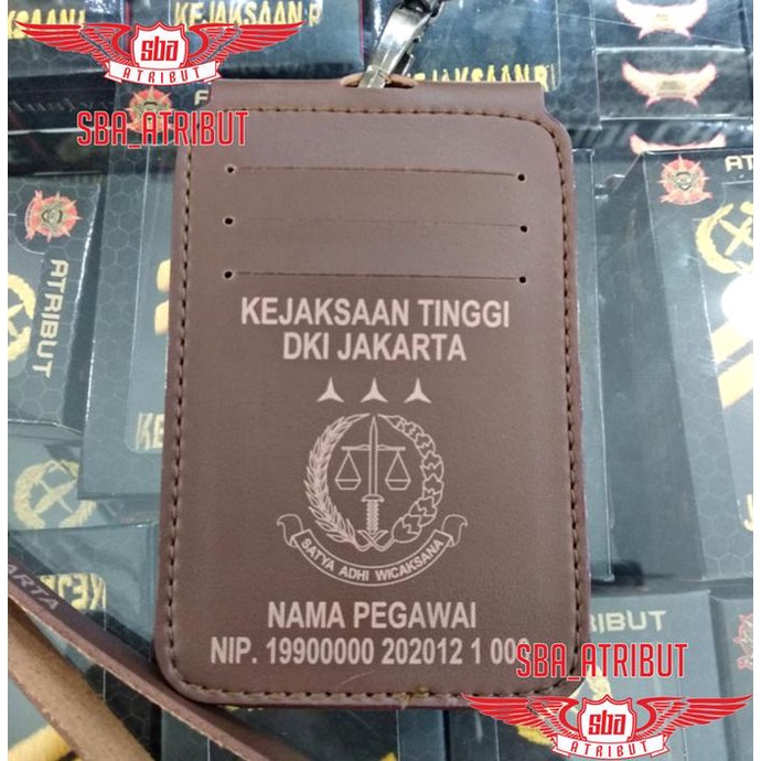 

Office & Stationery | Document Organizer | Id Card Kejaksaan Laser Gravir | Gantungan Custom | Best Seller