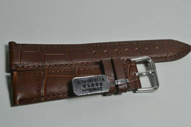 strap tali jam tangan kulit original timeking coklat tua