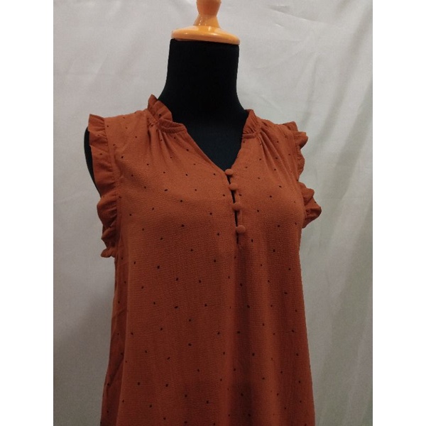 BLOUSE SLEEVELES CASUAL BRANDED EXPORT TERMURAH