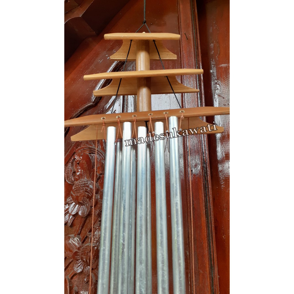 Krincingan wind chime Lonceng nyaring bel bambu aluminium kerajinan tradisional