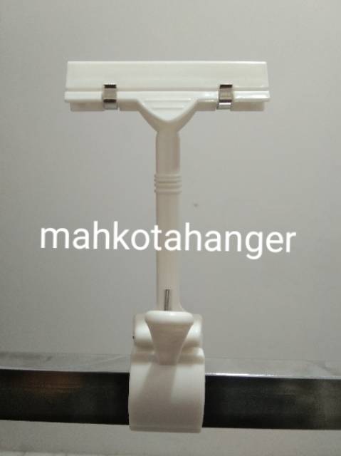 Jepit Harga Obral serbaguna / Penjepit harga label papan price tag hanger putih (18cm)