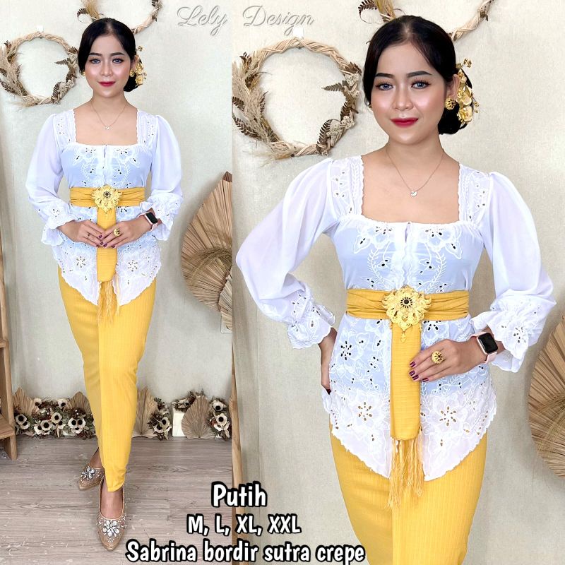 kebaya bordir sabrina kerut
