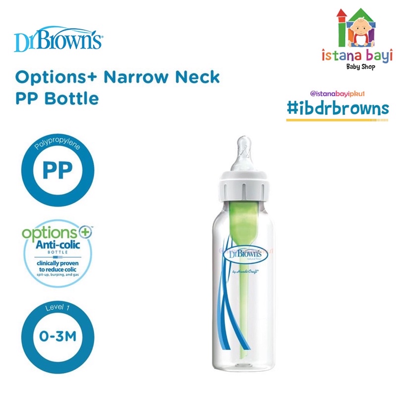 Dr.Brown's Bottle Options Narrow Neck 250ml SB81005 - Botol Susu