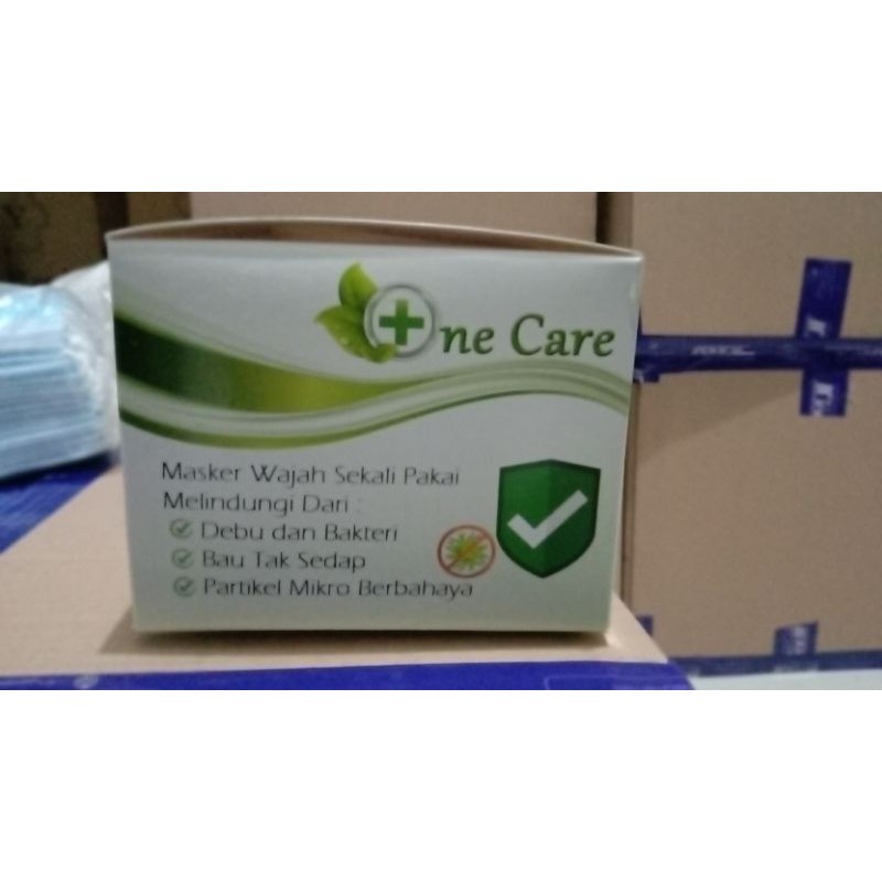 MASKER 3 PLY ONE CARE EMBOS BIRU SUPER TEBAL ISI 50 PCS PREMIUM PRODUCT ] MASKER KF 94 ] MASKER EVO 3D