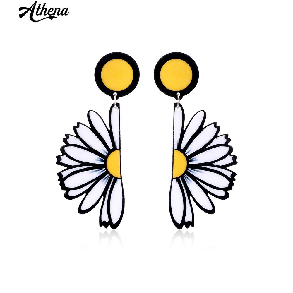 Perhiasan Anting Tusuk Gantung Desain Bunga Aster untuk Perhiasan Anting Tusuk Gantung Desain Bunga Aster untuk