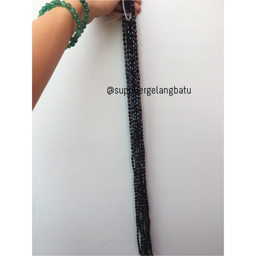 kristal Ceko tetes 10 x 6mm BLACK DOFF crystal hitam bross PREMIUM aksesoris craft fashion luxury