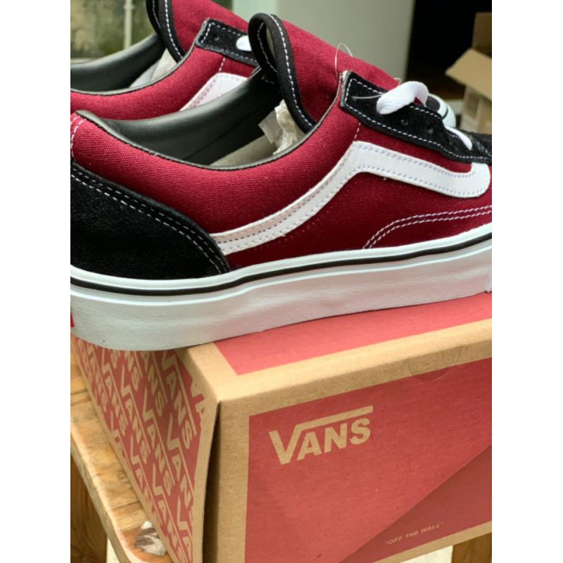 Vans old skool black maroon