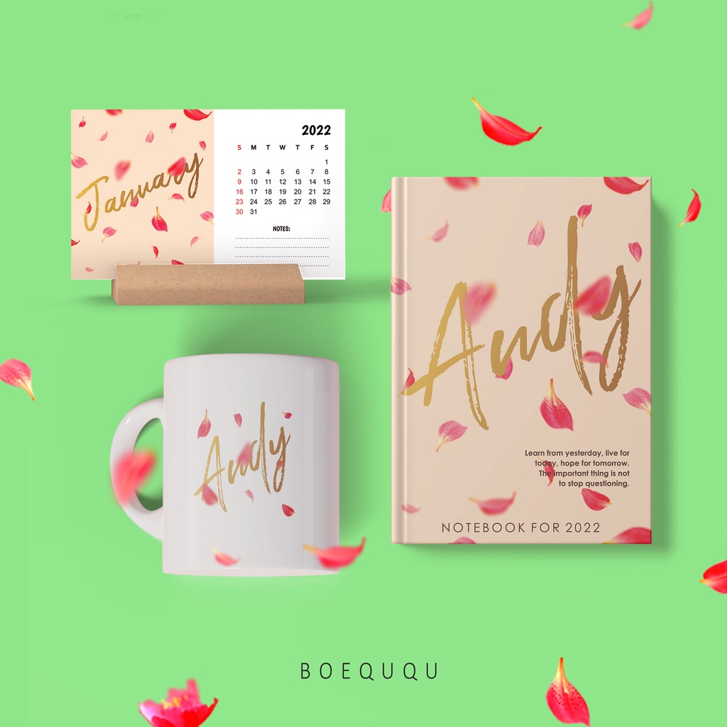 

WFH Set 3 in 1 / Sweet Fall / Hadiah Imlek Valentine / Notebook / Mug Custom / Calendar / Hampers Set Kado Nikahan Notebook Custom / Custom Buku Hardcover / Custom Gelas Cangkir Kalender Kado / Hampers Natal / Kado Natal dan Tahun Baru 2024