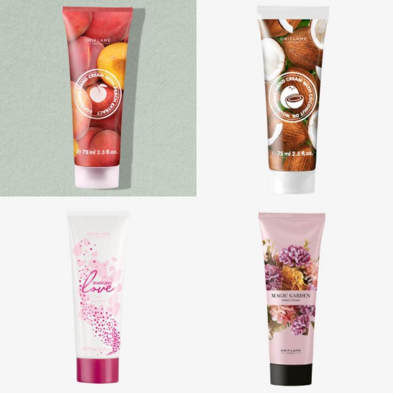 Magic Garden Hand Cream/Softening Hand Cream With Peach Extract/ Nourishing Hand Cream With Coconut Oil/Sparkling Love Hand Cream/White Lilac Hand Cream/Milk &amp; Honey Gold moisturising Hand Cream