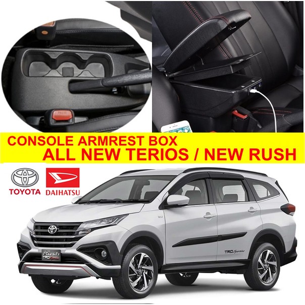 Armrest Console Box Kotak Alas Lengan ALL NEW TOYOTA RUSH DAIHATSU TERIOS 2019 dual stack 7 Port USB